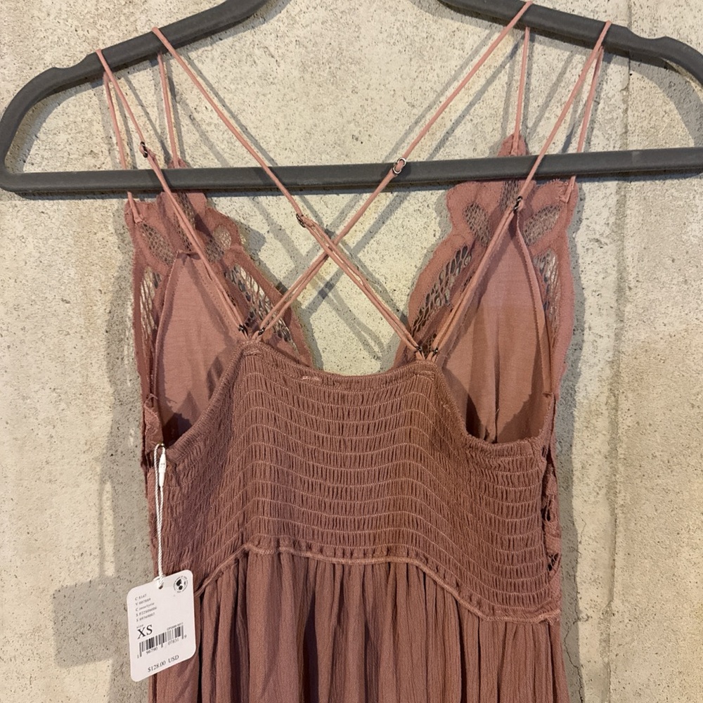 Free People Adele Lace-Detail Maxi Dress in Blush Pink - Picture 6 of 6